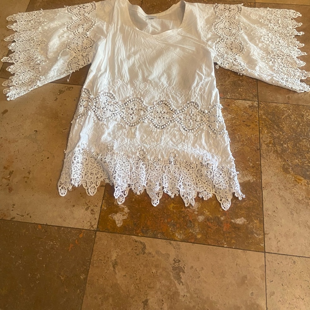 Beach cotton cover up large
